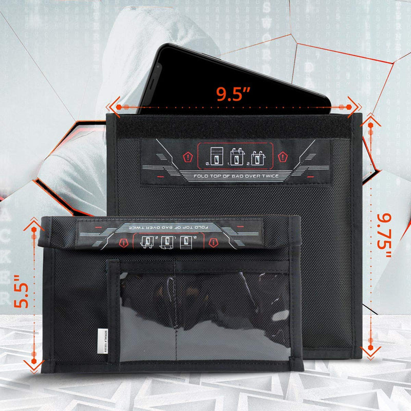 Mission Darkness Non-Window Faraday Bag for Phones // Signal Blocking Faraday Cage Prevents Hacking Tracking Spying, Device Shielding for Law Enforcement Military Digital Forensics, EMP CME Protection Universal Phone Size
