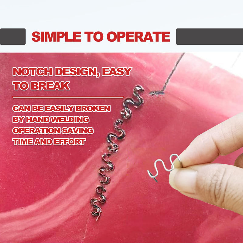 [Australia - AusPower] - 1200 Plastic Welder Staples - 6 Types Hot and Wave Staples for Car Bumper Repair, Architectural Modeling, and Plastic Craft Welding Supplies 