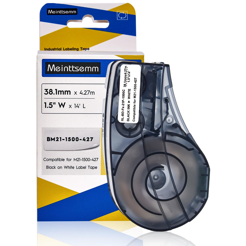 1 Pack Replacement for Brady M21-1500-427 Label Tape, Compatible with Brady M210, M210-LAB, BMP21-PLUS, BMP21-LAB, M211 Printers, Self-Laminating Wire Wrap, 1.5" W 14' L 1.5"