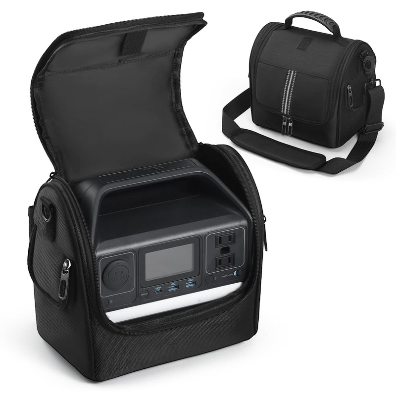 Portable Power Station Carrying Case Bag Compatible with Anker 521 Power Station Generator Protective Shoulder Bag Cover with Pocket for Outdoor Travel Camping Charging Accessories For Anker 521 Power Station