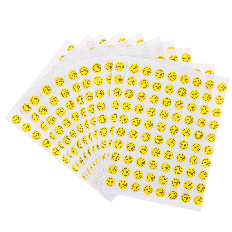 iplusmile 800Pcs Grounding Symbol Stickers 0.39X0.39 Inch Electrical Panel Labels Protective Ground Warning Stickers Durable Adhesive for Industrial Safety