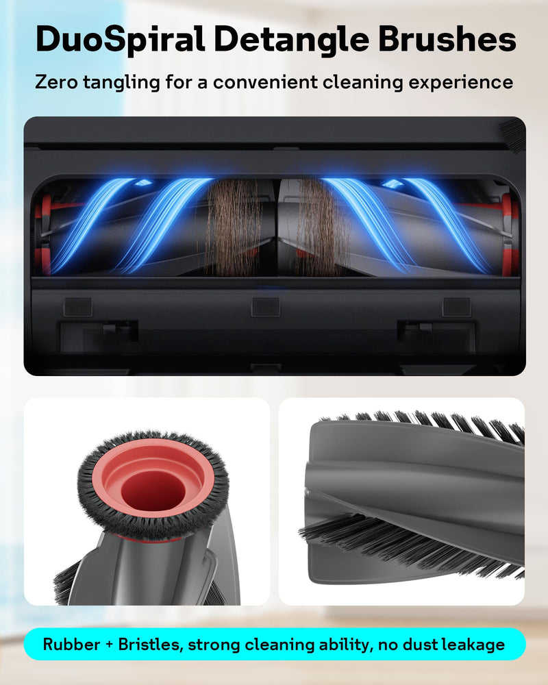 [Australia - AusPower] - Leemone 12 Pack E25 E28 Replacement Parts Kit for eufy E28 / E25 Omni Robot Vacuum, E25 Accessories Parts with 2 Dust Bag, 4 Side Brushes, 1 Rolling Brush, 1 Roller Mop, 2 Filter, 1 Cleaning Brush 