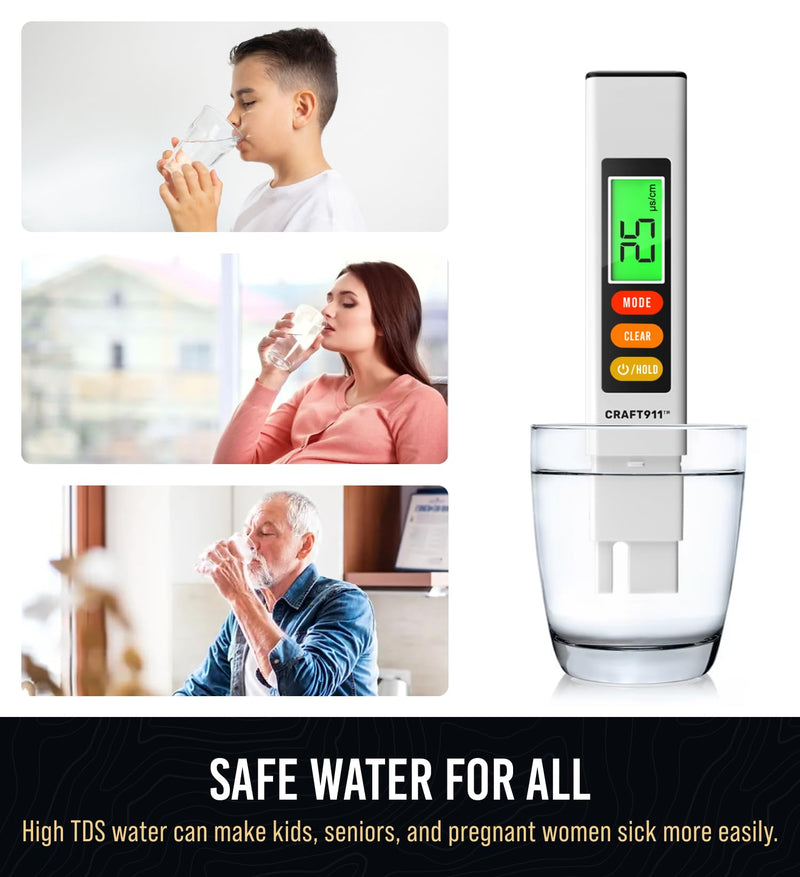 [Australia - AusPower] - 2025 Upgraded 4-in-1 Turbidity TDS Meter – Digital Water Tester for TDS, EC & Temperature (°C/°F) – Accurate 0-9999 ppm Reading – Ideal for Drinking Water, Aquarium, Hydroponics, Pool, Etc. 