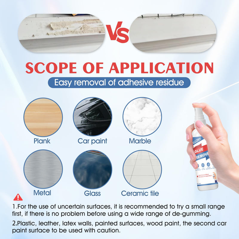 [Australia - AusPower] - ALLONY Sticker Remover, Adhesive Remover, Extra Strong, Label Remover, Label Remover Spray, Adhesive Residue Remover, Window Frame, Quick Release, Labels Effectively Removes Surfaces, 120 ml 