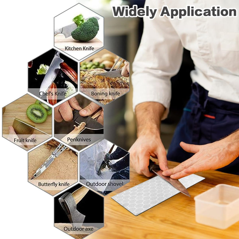 5 x Diamond Whetstones 200/400/600/1000/2000 | Diamond Knife Sharpener Sharpening Stone Plate Diamond Plates Chef's Knife Grinding for Kitchen Appliances and Outdoor Use