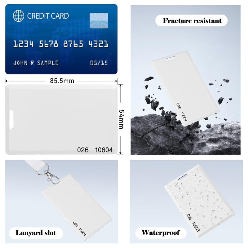 [Australia - AusPower] - 10 Pack 26 Bit Proximity Clamshell Weigand Prox Swipe Cards Key Card Compatable with ISOProx 1386 1326 H10301 Format Readers and Systems, Works with Most Access Control Systems 10 pcs 