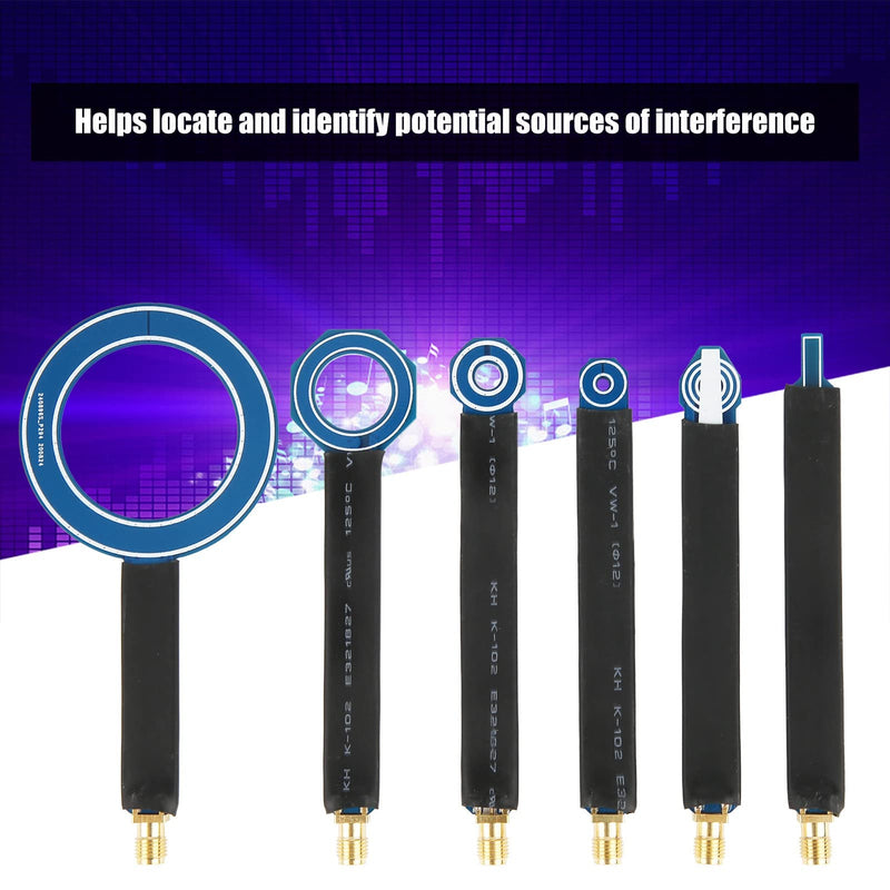 6-Piece Magnetic Near Field Probe H Field Probe Set EMI SMA PCB Line Radiation Male Test Antenna Tester 1.6 mm / 0.1 Inch