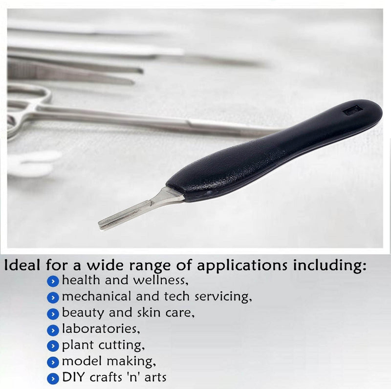 [Australia - AusPower] - Plastic Handle Deluxe Scalpel Handle #8, Stainless Steel tip (Fits Size #60, 70 Scalpel Blades) 