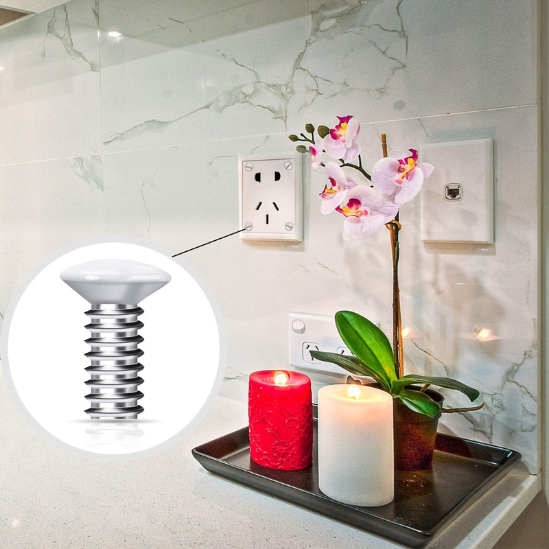 [Australia - AusPower] - 240 Pcs Wall Switch Plate Screws 5/16 Inch Long 6-32 Thread Switch Cover Metal Panels Screws Oval Head Replacement Socket Screws Milling Slot Screws for Wall Light Switch Panels 240 