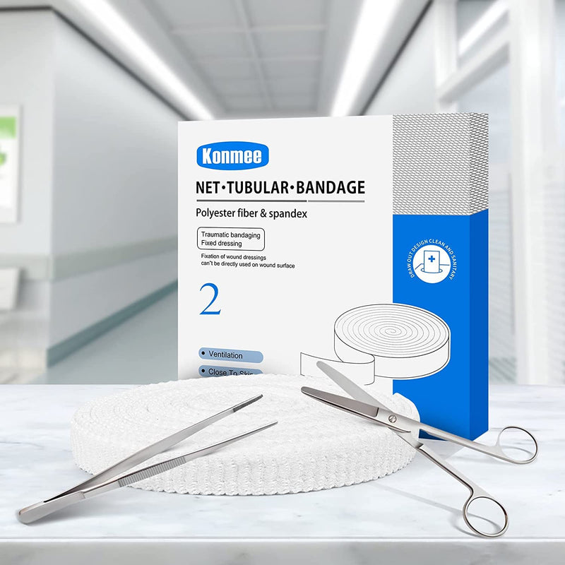 [Australia - AusPower] - Tubular Bandage Elastic Net Wound Dressing Elastic Dressing Retainer Tubular Stretch Elastic Gauze Bandage, Size 2 for Thumbs and Toes #2 (for Thumbs and Toes) 