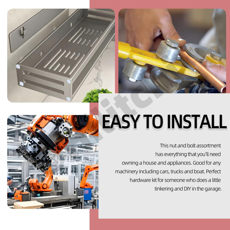 [Australia - AusPower] - Hilitchi Square Head Bolt Fully Thread Carbon Steel Square Machine Screws 