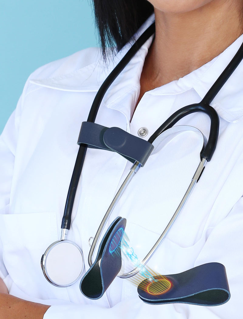 [Australia - AusPower] - Stethoscope Clip for Medical Professionals, Secure Attachment for Doctors, Nurses, and Students - Compatible with 3M Littmann Classic III, Lightweight II S.E Lightweight and Stylish Design Blue 