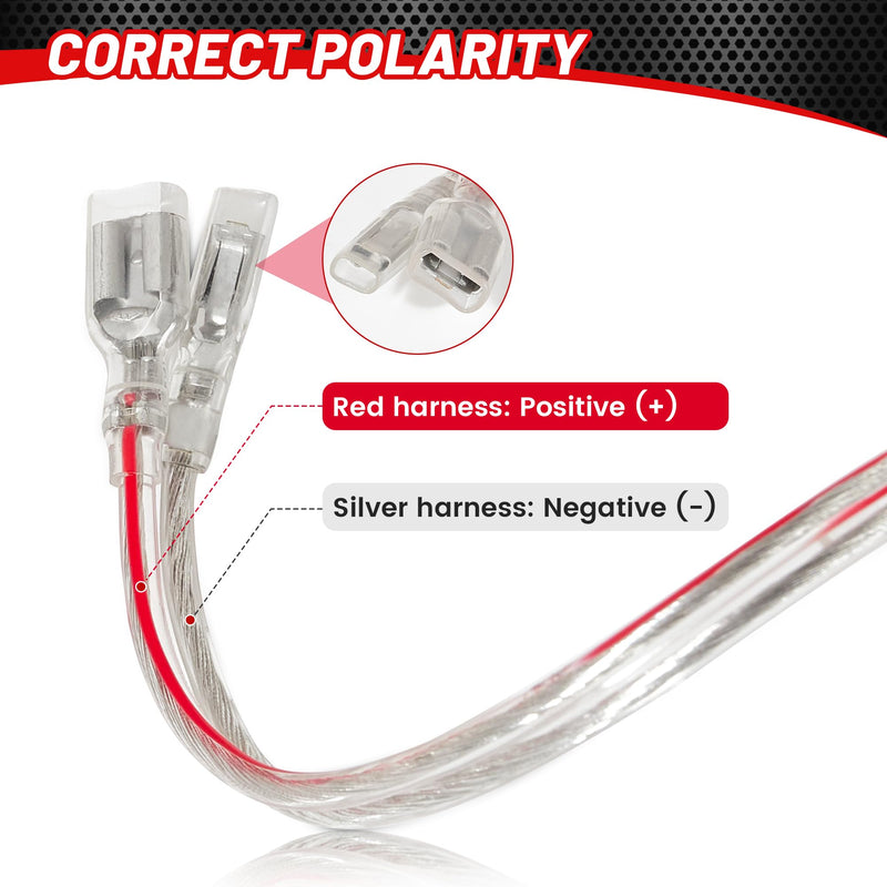 [Australia - AusPower] - RED WOLF Door Speaker Wiring Harness Adapter 2 PCS Replacement for 2002-2019 Jeep Wrangler JK, Chrysler, Dodge Vehicles Install Aftermarket Front Rear Door Speaker Wire Cable Plug Connector 