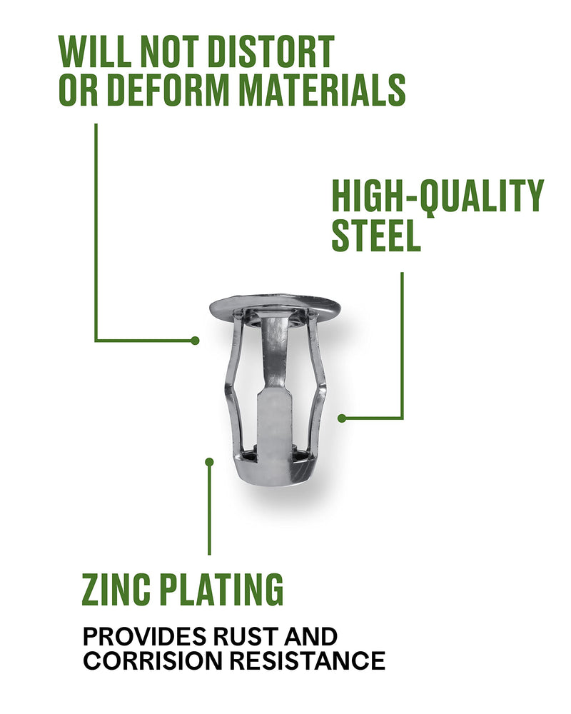 [Australia - AusPower] - Hillman 59126 Short Jack Nuts (1/4"-20) - 15 Pieces , Zinc 