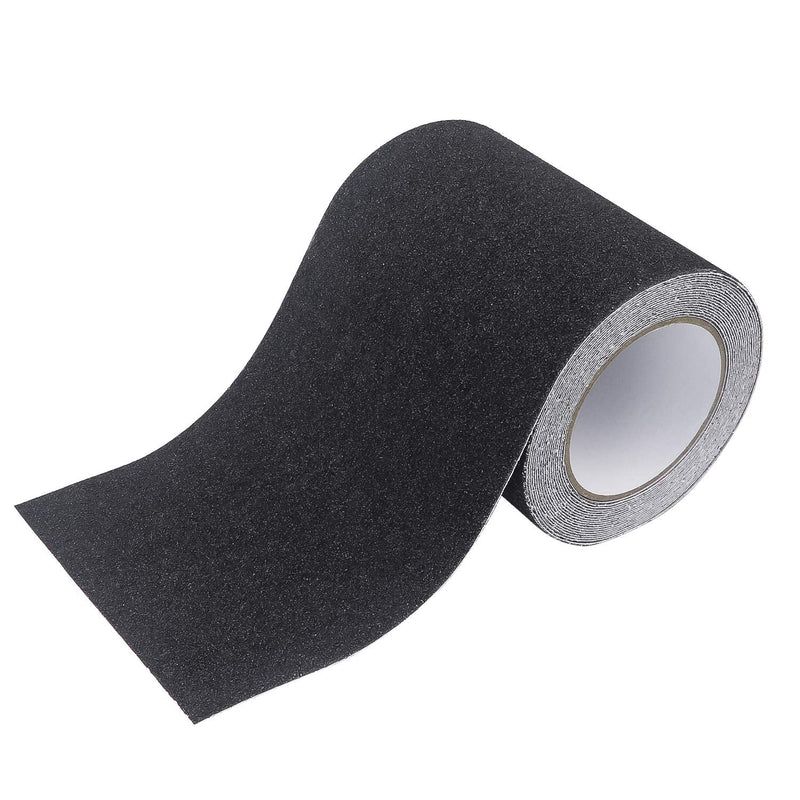 6 Inch x 20 Foot Anti Slip Traction Tape, Grip Tape Grit Non Slip, Outdoor Non Skid Treads, High Traction Friction Abrasive Adhesive Stairs Step, Black