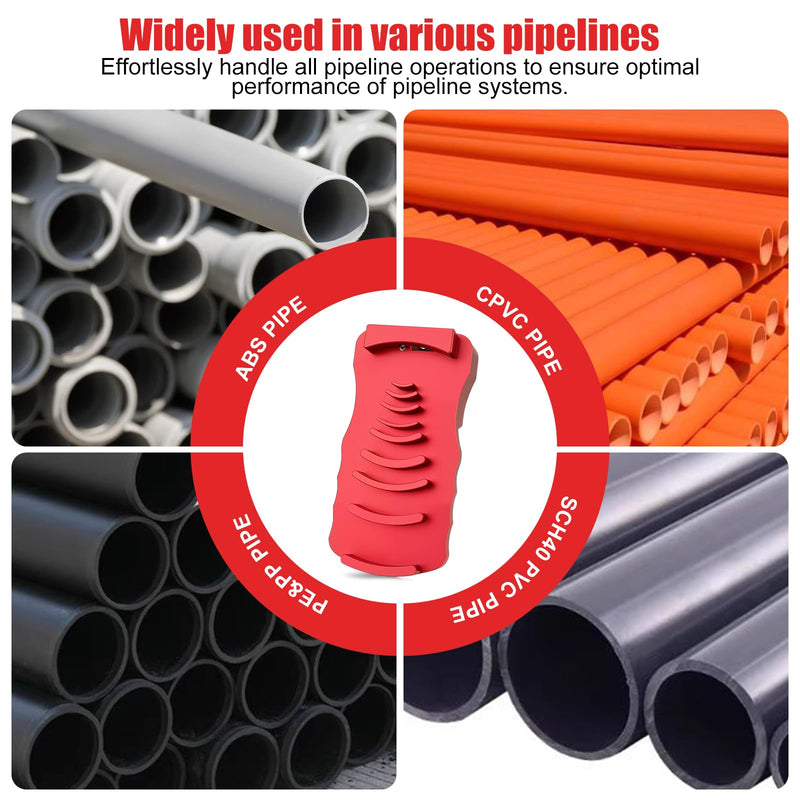 9-in-1 Adjustable PVC Pipe Deburring Tool for 9 Sizes: 1/2", 3/4", 1", 1-1/4", 1-1/2", 2", 2-1/2", 3", and 4",Professional Plastic Pipe Chamfer Tool for SCH40 PVC/CPVC/ABS Pipes