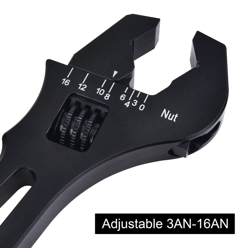 [Australia - AusPower] - EVIL ENERGY AN Fitting Hose Wrench Adjustable 3AN-16AN Aluminum Black 
