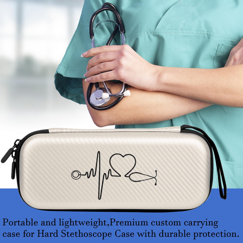 [Australia - AusPower] - 11 pcs Stethoscope Case Kits,Stethoscope Carrying Case for 3M Littmann Classic III,Stethoscope Holder with Pocket for Nurse Accessories for Work,Include Penlight, Bandage Wrapsv White With Accessories-White kit 