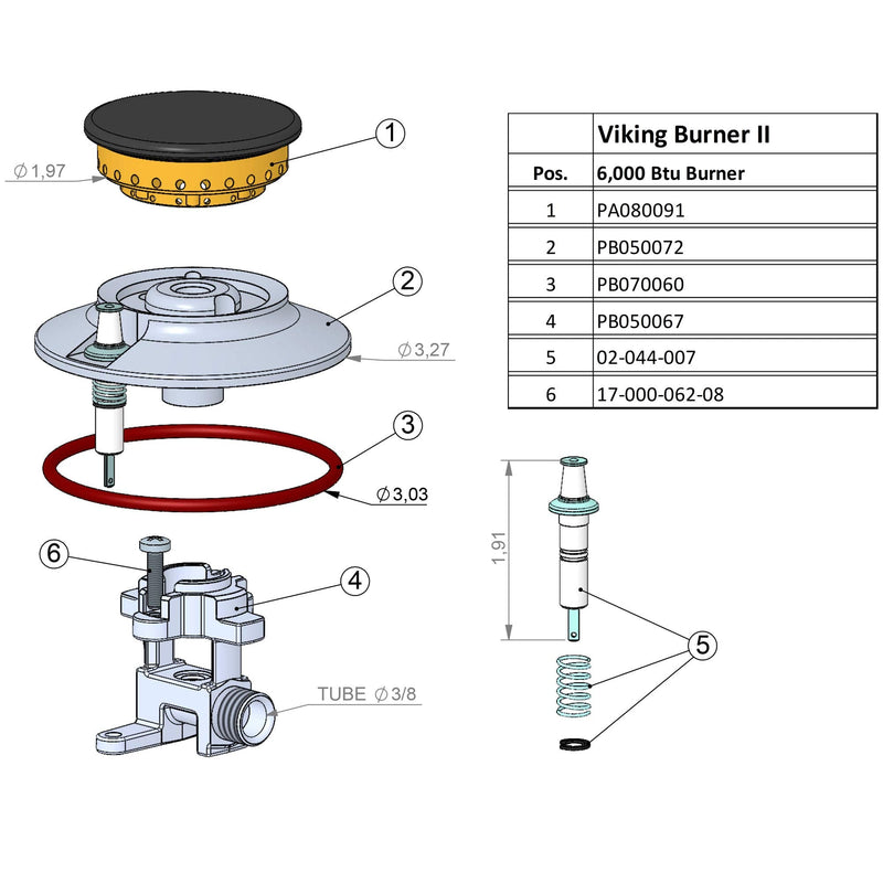 [Australia - AusPower] - Viking Electrode with spring and clip 6 K 