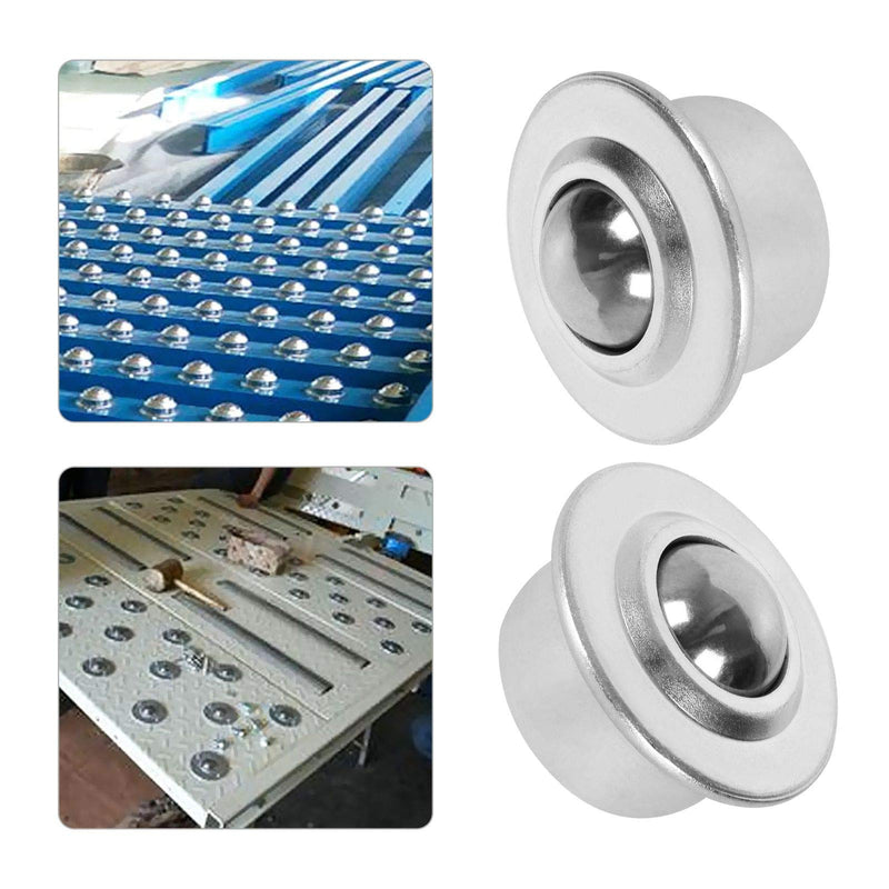 [Australia - AusPower] - 16PCS 5/8" Roller Ball Transfer Bearings CY-15H Carbon Steel Ball Transfer Bearing Casters Universal Base Conveyor Roller Ball 