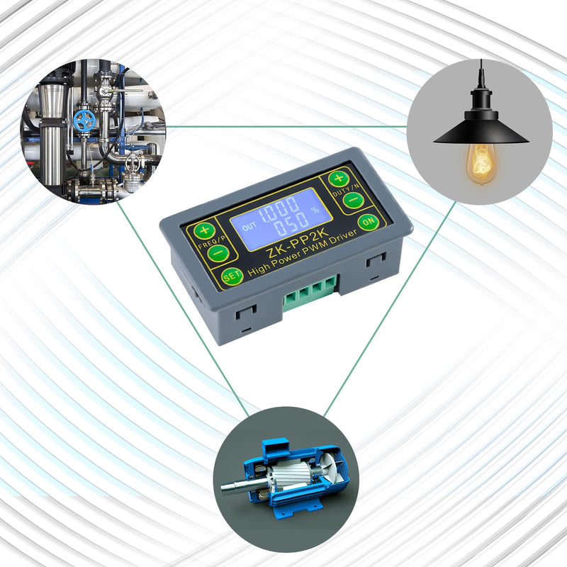 [Australia - AusPower] - Function Signal Generator, ZK-PP2K PWM Pulse Frequency Generator, 1Hz-150KHz PWM Motor Speed Regulation/LCD Pulse Frequency Cycle Module Adjustable Driver Module/PWM Signal Generator 