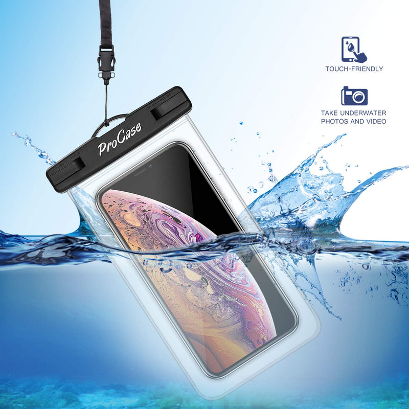 [Australia - AusPower] - 6 Pack Waterproof Phone Pouch Waterproof Phone Case for iPhone 15 14 13 12 11 Pro Max XS X, Cell Phone Pouch Holder with Lanyard for Galaxy S23 S22 S21 Pixel Up to 7.0" -Mixed Black /Blue/ Pink /Green /Yellow /Teal 