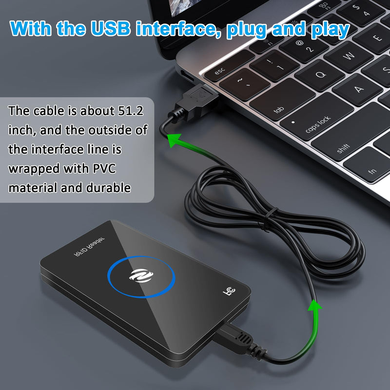 [Australia - AusPower] - RFID Reader,Ajfwm ID IC Card Reader Scanner RFID Reader Long Range 125KHz/13.56Mhz Dual Frequency Reads TK4001 EM4100 ID IC NFC Card Access Control System Home Again 