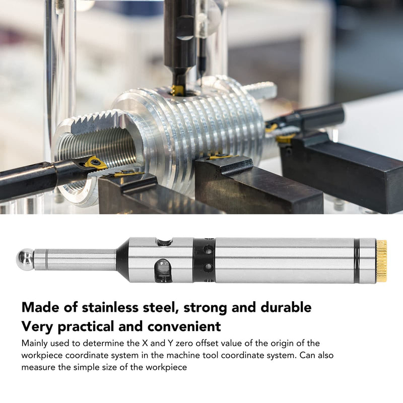 [Australia - AusPower] - Electronic Optical Edge Finder with LED, 20mm Shank, Non Magnetic Stainless Steel Centering Rod, Total Tone for CNC Lathes and Milling Machines 