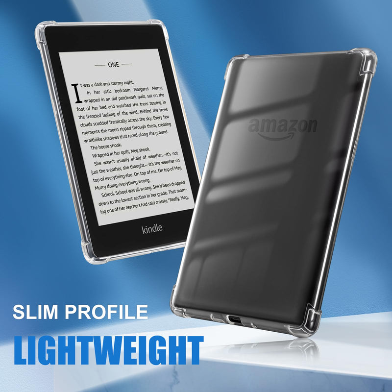 [Australia - AusPower] - CoBak Clear Case for Kindle Paperwhite 10th Generation 6'' and Signature Edition 2018 Released,Shockproof Ligthwheight Slim Soft TPU Back Cover-Clear ***Clear-1 