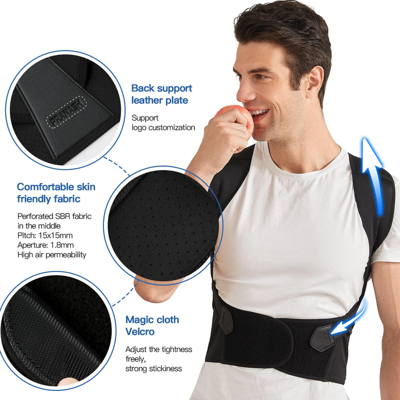 [Australia - AusPower] - Posture Corrector for Women and Men,Adjustable Shoulder Straightener,Back Support Brace,Upper Spine scoliosis, hunchback Large 