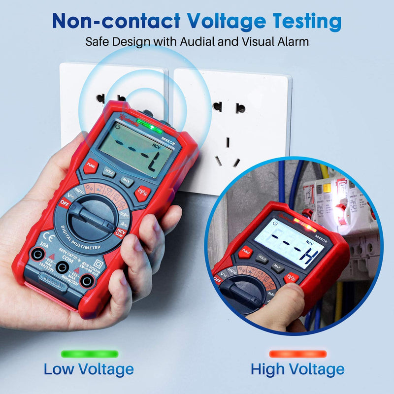 [Australia - AusPower] - AstroAI Digital Multimeter, TRMS 4000 Counts Volt Meter (Manual and Auto Ranging) Battery Voltage Tester 