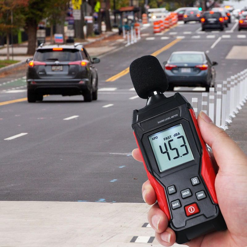 [Australia - AusPower] - Noise Decibel Meter Portable Sound Level Meter SPL Meter 30 to 130dBA Range Sound Meter Noise Decibel Reader with Backlight LCD Displays Decibel MAX MIN Data Hold Alarm for Home, Office, Factory 