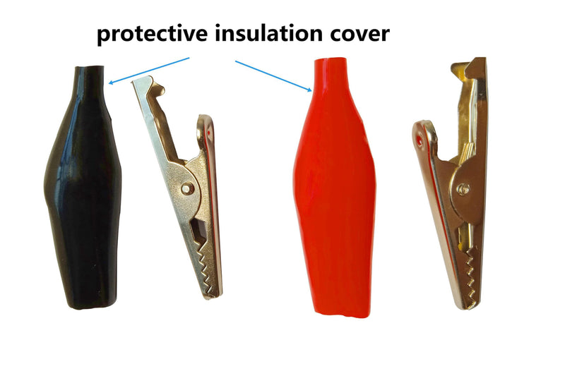 [Australia - AusPower] - Alligator Clip Adapter Clamp Jumper Test Kit Helper Alligator Clip for Electrical Equipment with Protective Insulation Cover 1.77 inch/45mm 20pcs 