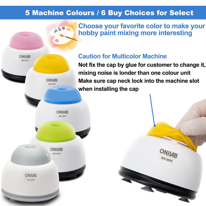 [Australia - AusPower] - ONiLAB Mini Vortex Mixer with Touch Function, Lab Mixing, Nail Polish,Tattoo Ink,Eyelash Adhesives and Acrylic Paints Mixing, Lab Vortexer for Centrifuge Tubes and Test Tubes,Blue Blue 