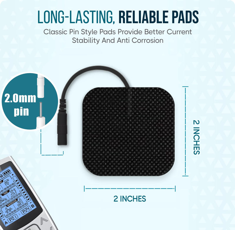 [Australia - AusPower] - TENS Unit Electrode Pads TENS Unit Replacement Pads TENS Pads Replacement Electrodes for TENS Unit Pads Replacement TENS Replacement Pads Compatible with AUVON TENS 7000 Replacement Pads Black 