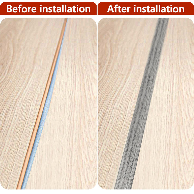 10Ft Floor Transition Strip Self Adhesive Carpet to Tile Floor Edging Trim PVC Threshold Strips, Peel and Stick Floor Joining Strip Suitable for Threshold Height Less Than 5mm (Gray Forest) 10 Feet Gray Forest