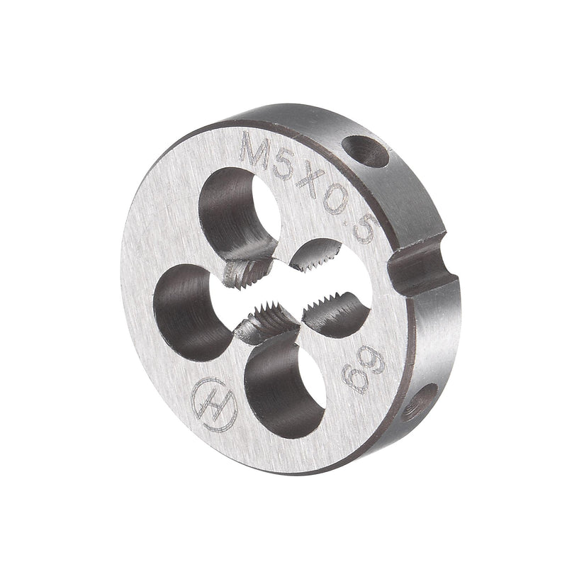 [Australia - AusPower] - uxcell M5 x 0.5mm Metric Tap and Die Set, Machine Thread Screw Tap with Round Threading Die, Tap & Die Kit for Nut Screw Bolt Thread Repair 