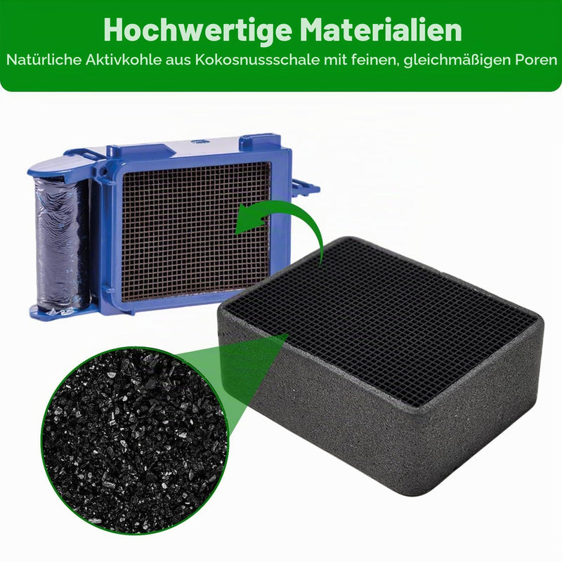 Set of 3 Activated Carbon Replacement Filters, Compatible with Geberit DuoFresh Module Insert 243.970.00.1, Toilet Air Purifier, Fresh Air Filter to Eliminate Unpleasant Odours, Odor Neutralization 3 x filter 243.970.00.1