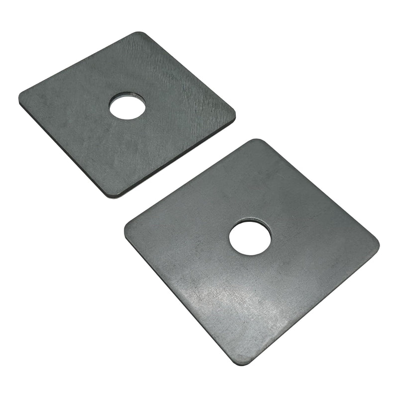 [Australia - AusPower] - 5 Pack - 3" Square Washer Plate, Strut Channel Bearing Plate - Heavy Duty, Zinc Plated Steel (5) 5 