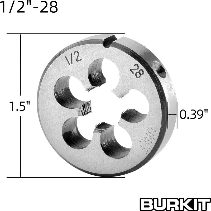 [Australia - AusPower] - Burkit 1/2"-28 UNEF Tap and Die Set, Right Hand 1/2 x 28 HSS Machine Thread Tap Die Set 