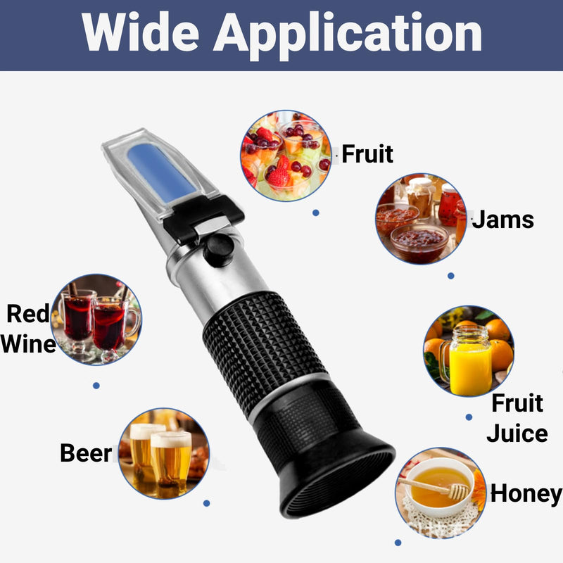 [Australia - AusPower] - Honey Refractometer for Honey 0 to 20% Sugar Test Range with ATC for Most Liquid Sugar Tests 