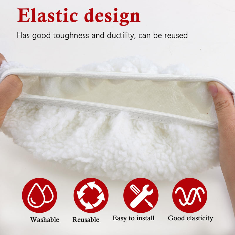 [Australia - AusPower] - TXErfolg Pack of 5 Lambswool Polishing Covers for Einhell Cordless Car Polisher CE-CB 18/254 Li, CC-PO 90, for 220 mm - 250 mm Polishing Machines, 9-10 Inch Car Polishing Pad for Waxing and Polishing 