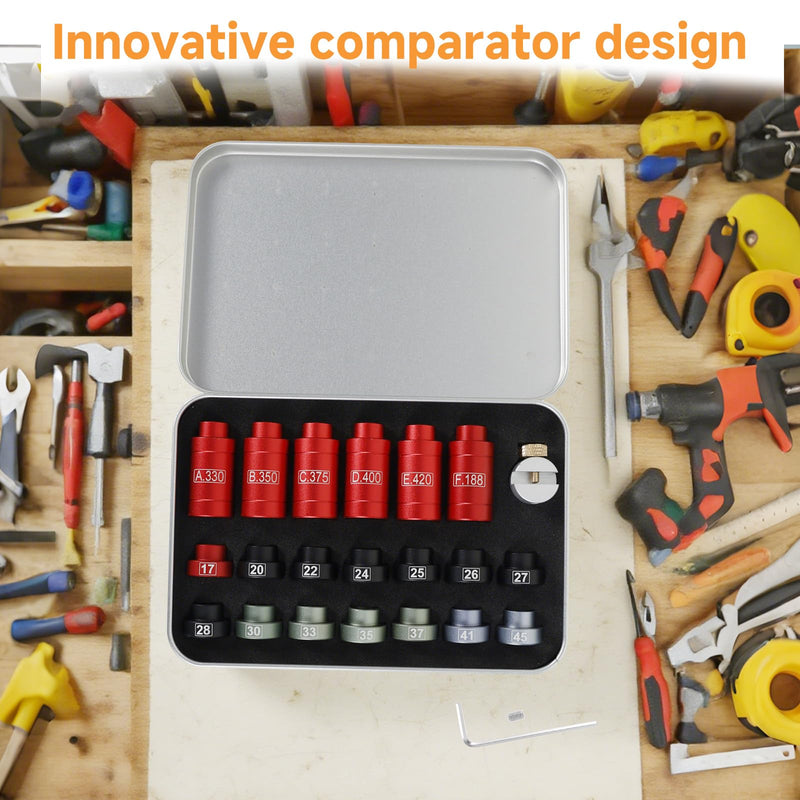 [Australia - AusPower] - Headspace Gauge Comparator Kit, Headspace Gauge, Reloading Supplies and Equipment Measuring Caliber Tool, Comparison Set with Inserts and Measuring Aid for Reloading 
