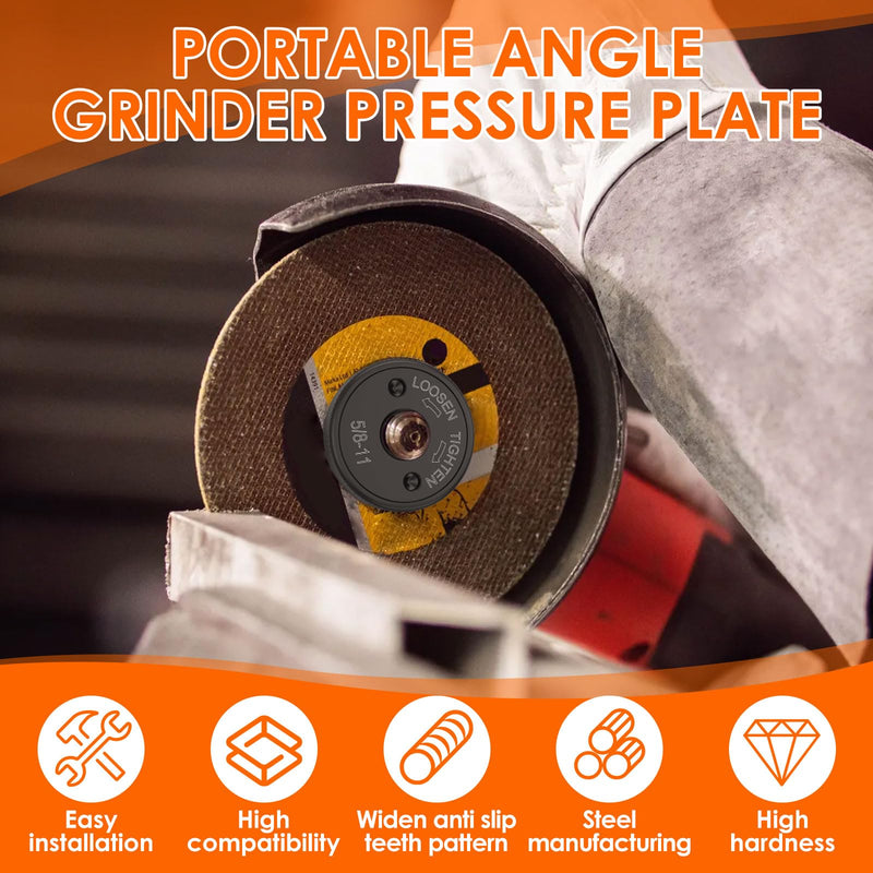3Pcs Angle Grinder Flange Nut Steel 5/8 Inch - 11 Thread Quick Change Grinder Machine Locking Nut for Diamond Cutting Disc Cup Wheel