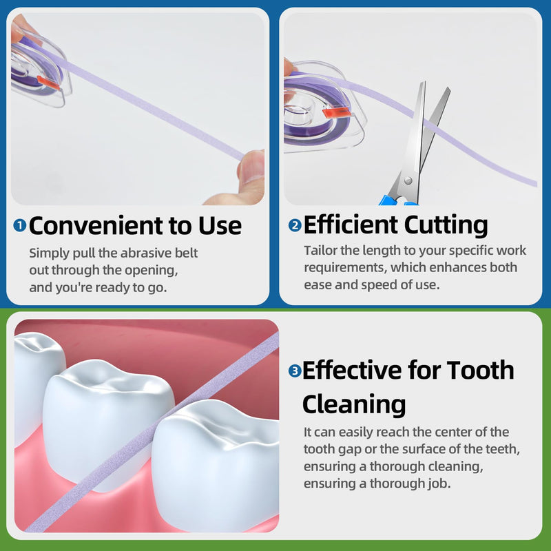 [Australia - AusPower] - Dental Polishing Strips 3-Roll Set for Customized Oral Care 
