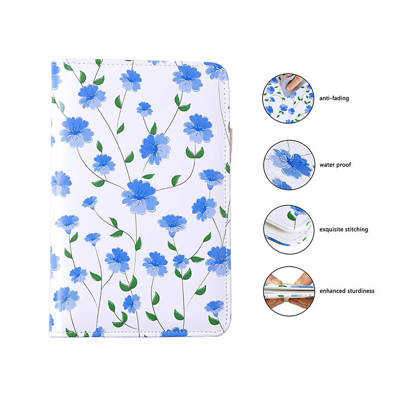 [Australia - AusPower] - Server Book, Waitress Book, Server Books for Waitress, 5X8 Inch Guest Check Books for Servers, Cute Server Book with Zipper Pocket, Server Notepad Holder, Serving Book, Growing Floral Floral ptn white 