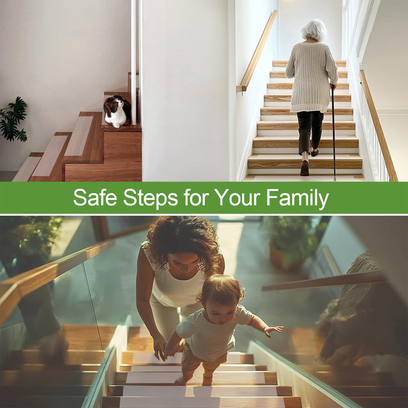 LLPT Grip Tape 4" x 16.5 Ft Clear Heavy Duty Anti Slip Tape for House Stairs Ladders Waterproof Indoor Non Slip Traction Strips for Bathroom Floor Steps Staircase Tread (ASC450PEVA)