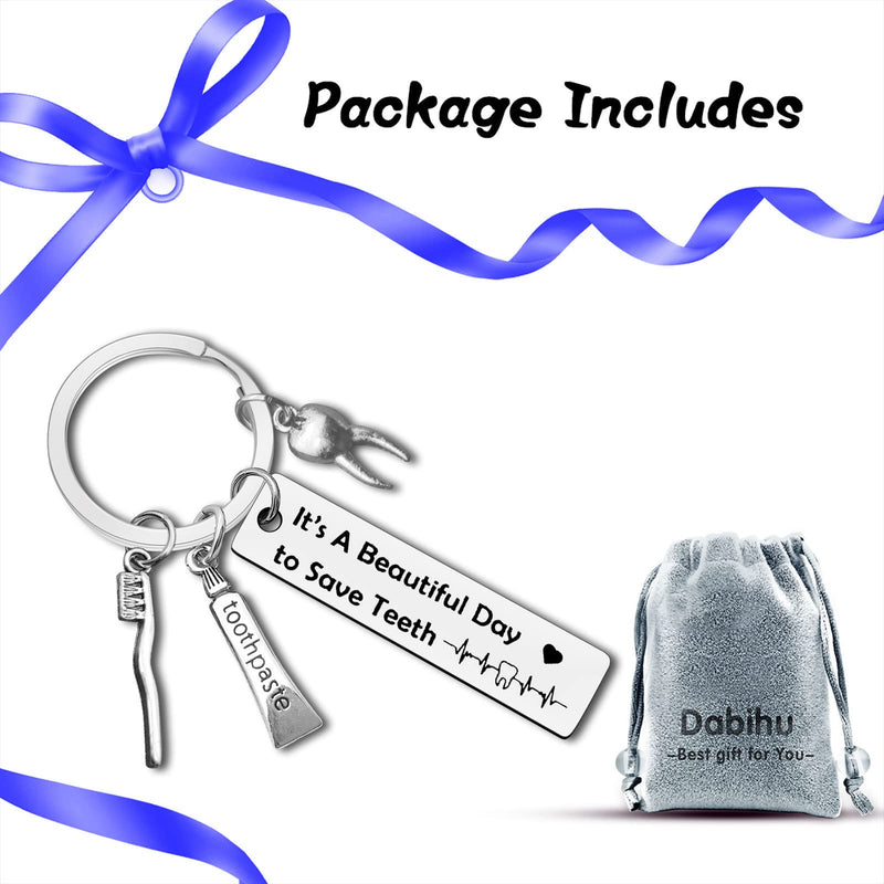 [Australia - AusPower] - Dentist Gifts Dentist Keychain Gifts for Men Women Funny Dental Hygienist Gifts Dentist Assistant Jewelry Keyring Dentist Graduation Gift Dental Student Gift Nurse Dentist Office Orthodontist Gift 
