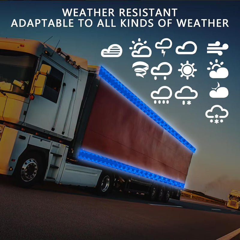 [Australia - AusPower] - Reflective Tape 2 Inch x 30 Feet DOT-C2 Shining Star Fade Resistant Blue Reflective Tape Outdoor Waterproof Strong Adhesive Safety Warning Tape Reflector Conspicuity Tape for Trailer Trucks Bike 2IN x 30FT 