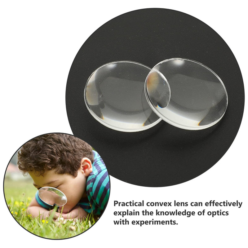 [Australia - AusPower] - 60pcs Biconvex Lens Physics Teaching Tools Experiment Tools Middle School Optical Lens Lenses Physics for Laboratory Lens for Physics Teaching Double Convex Lens Optical Lens Kit 